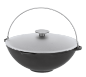 Казан чугунный походный татарский с крышкой, 8 л, д360  ГАРДАРИКА