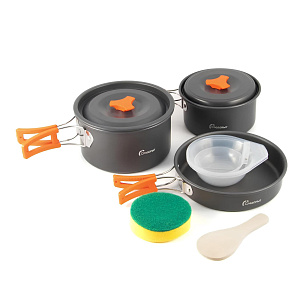 Набор кемпинговой посуды СЛЕДОПЫТ - Travel, на 3-4 персоны анодир.алюм.