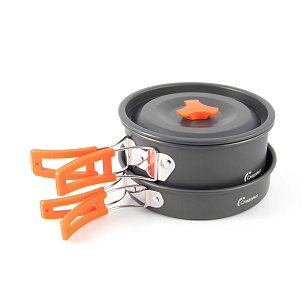 Набор кемпинговой посуды СЛЕДОПЫТ - Travel, на 3-4 персоны анодир.алюм.